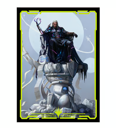 Ultra Pro - Magic: The Gathering - Aux Portes des Éternités - Sachet de 100 protèges cartes standard Tezzeret, Cruel Capitaine en boîte transparente (63 x 89 mm)