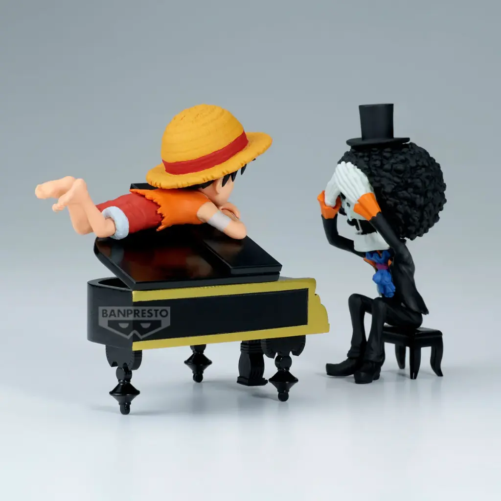 ONE PIECE - Luffy & Brook - Figurine WCF Log Stories 8cm