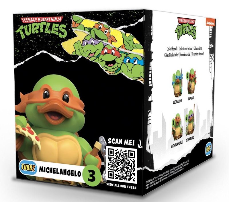 TUBBZ Boîte Canard de bain - Tortues Ninja - Michelangelo