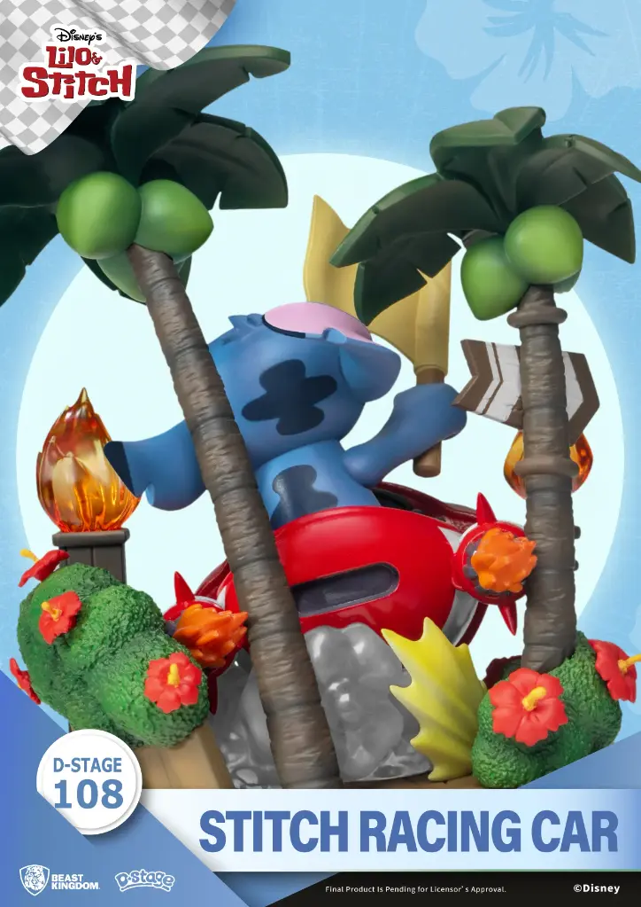 LILO & STITCH - Stitch Racing Car - Diorama D-Stage 14.6cm
