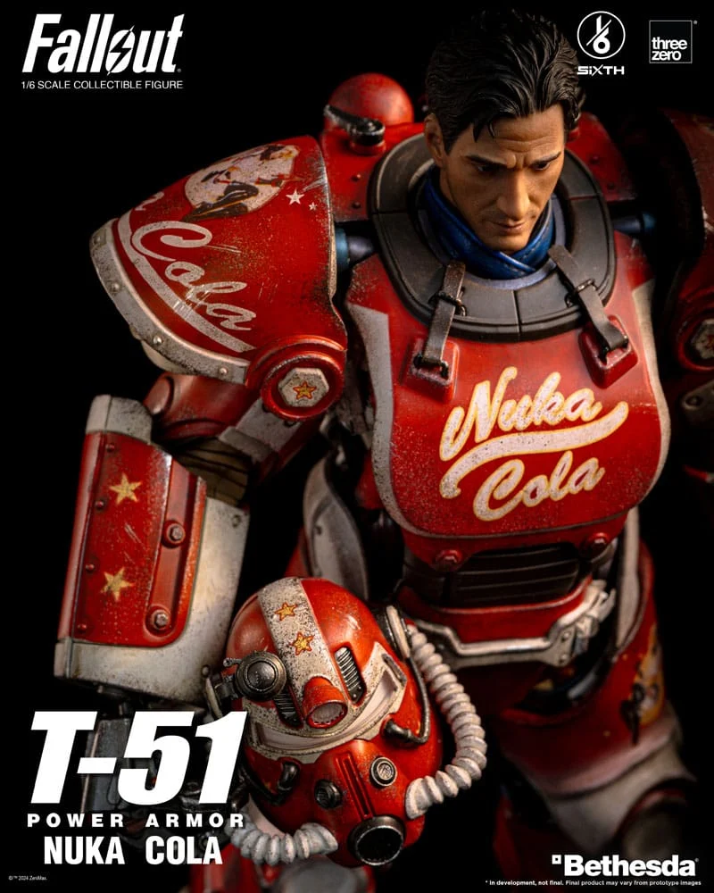 FALLOUT - T-51 Armure Assistée "Nuka Cola" - Figurine 1/6 37cm 