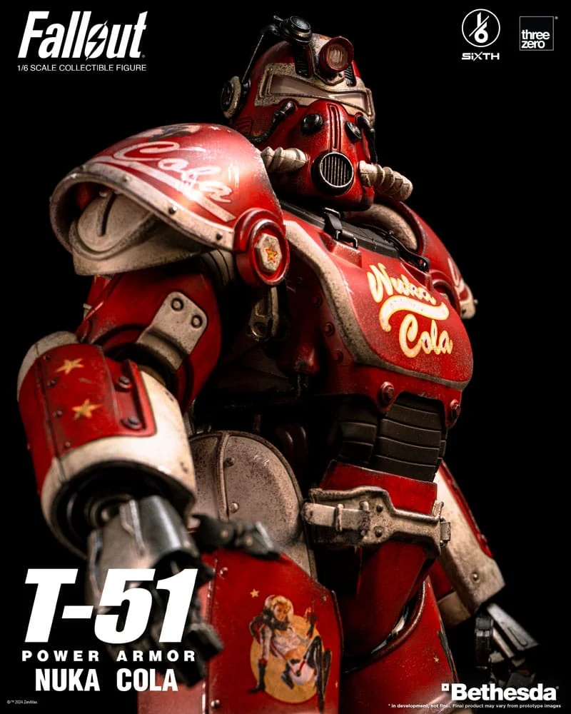 FALLOUT - T-51 Armure Assistée "Nuka Cola" - Figurine 1/6 37cm 