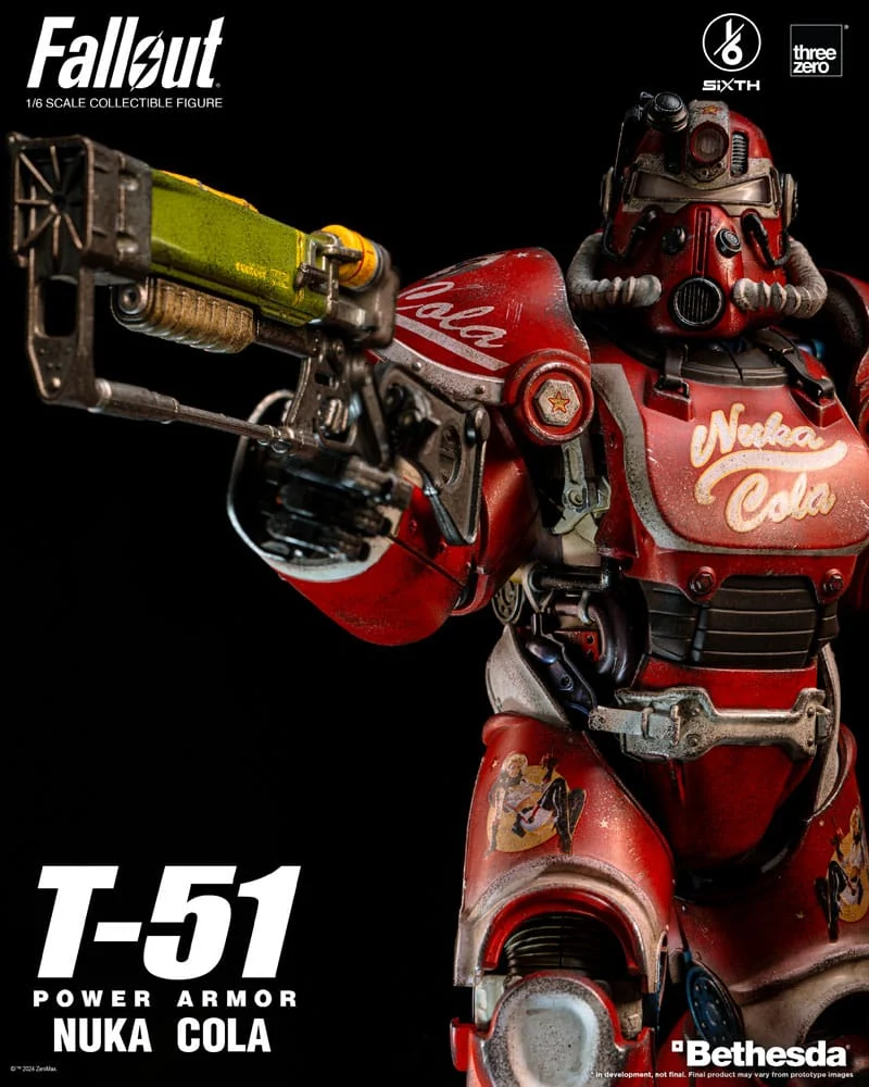 FALLOUT - T-51 Armure Assistée "Nuka Cola" - Figurine 1/6 37cm 