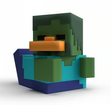 Numskull - TUBBZ Canard de bain - Minecraft - Zombie (Première Édition) - 9cm 