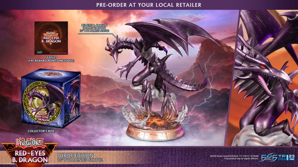 YU-GI-OH! - Dragon mauve aux yeux rouges - Statuette 33cm 