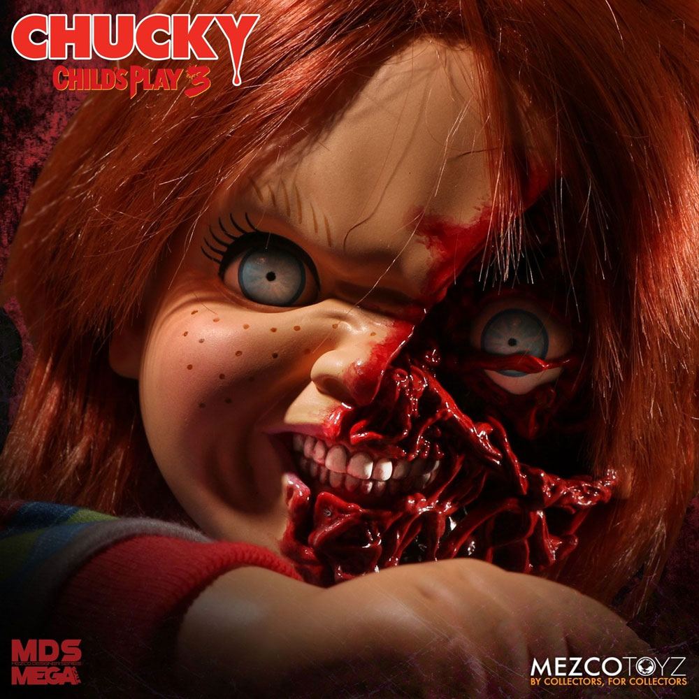 CHUCKY - Child's Play 3 - Poupée parlante Pizza Face Chucky - 38cm 