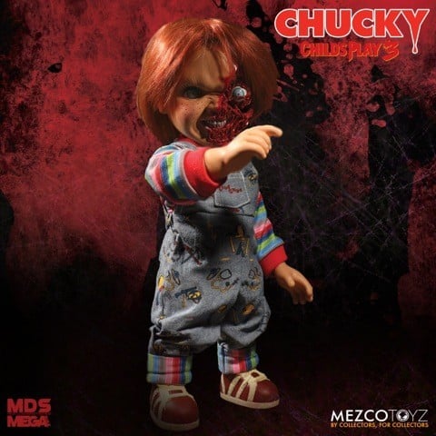 CHUCKY - Child's Play 3 - Poupée parlante Pizza Face Chucky - 38cm 