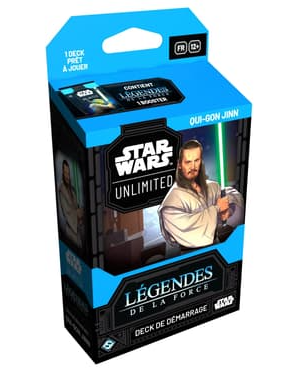 Star Wars Unlimited JCC - Deck de Démarrage Légendes de la Force Qui-Gon Jinn ou Darth Maul - FR 
