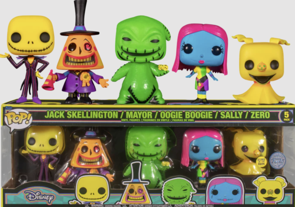 Funko POP 5 Pack Backlight Jack / Mayor / Oogie Boogie / Sully / Zero SE