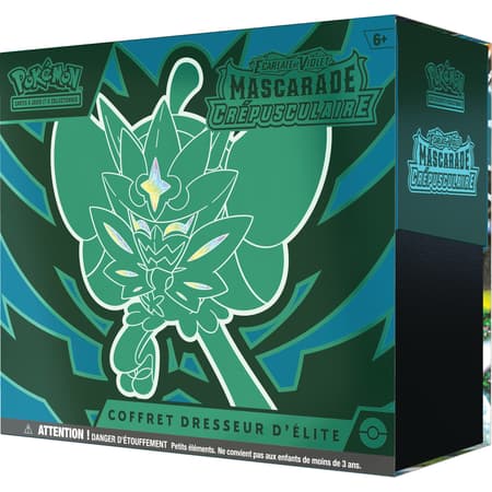 Pokémon Jcc - Écarlate Et Violet - Coffret Dresseur D'élite Mascarade Crépusculaire Ogerpon