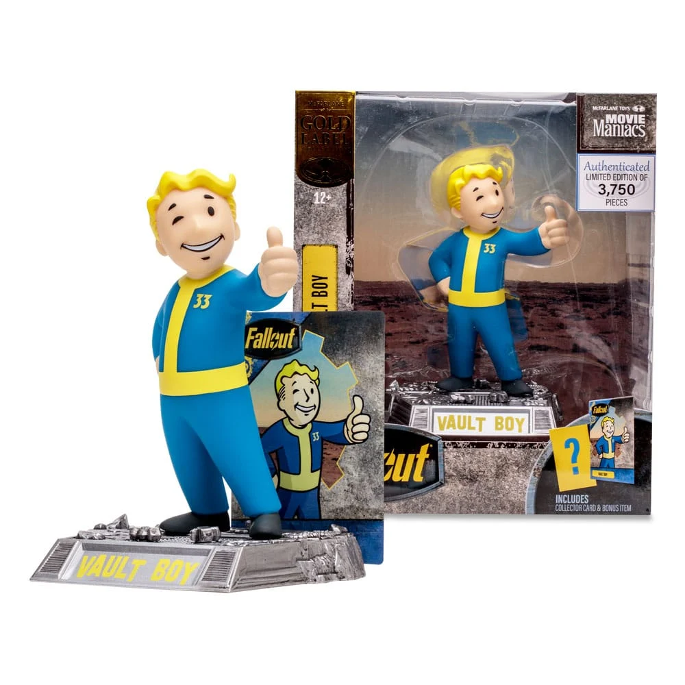 FALLOUT - Vault Boy (Gold Label) - Figurine Movie Maniacs 15cm