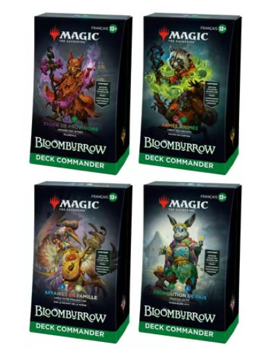 Magic: The Gathering - Assortiment de Decks Commander Bloomburrow (4 Deck Commander) - FR