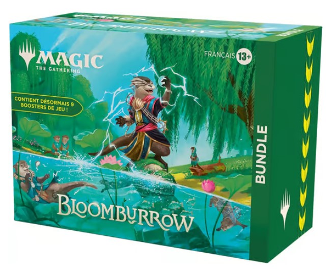 Magic: The Gathering - Bundle Bloomburrow (9 boosters de Jeu, 30 cartes de terrain et accessoires) - FR