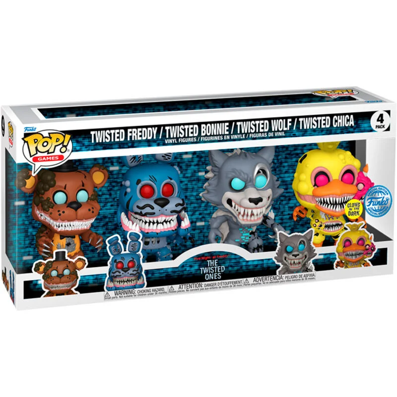 Funko POP 4 Pack Twisted Five Nigths At Freddy's GITD SE