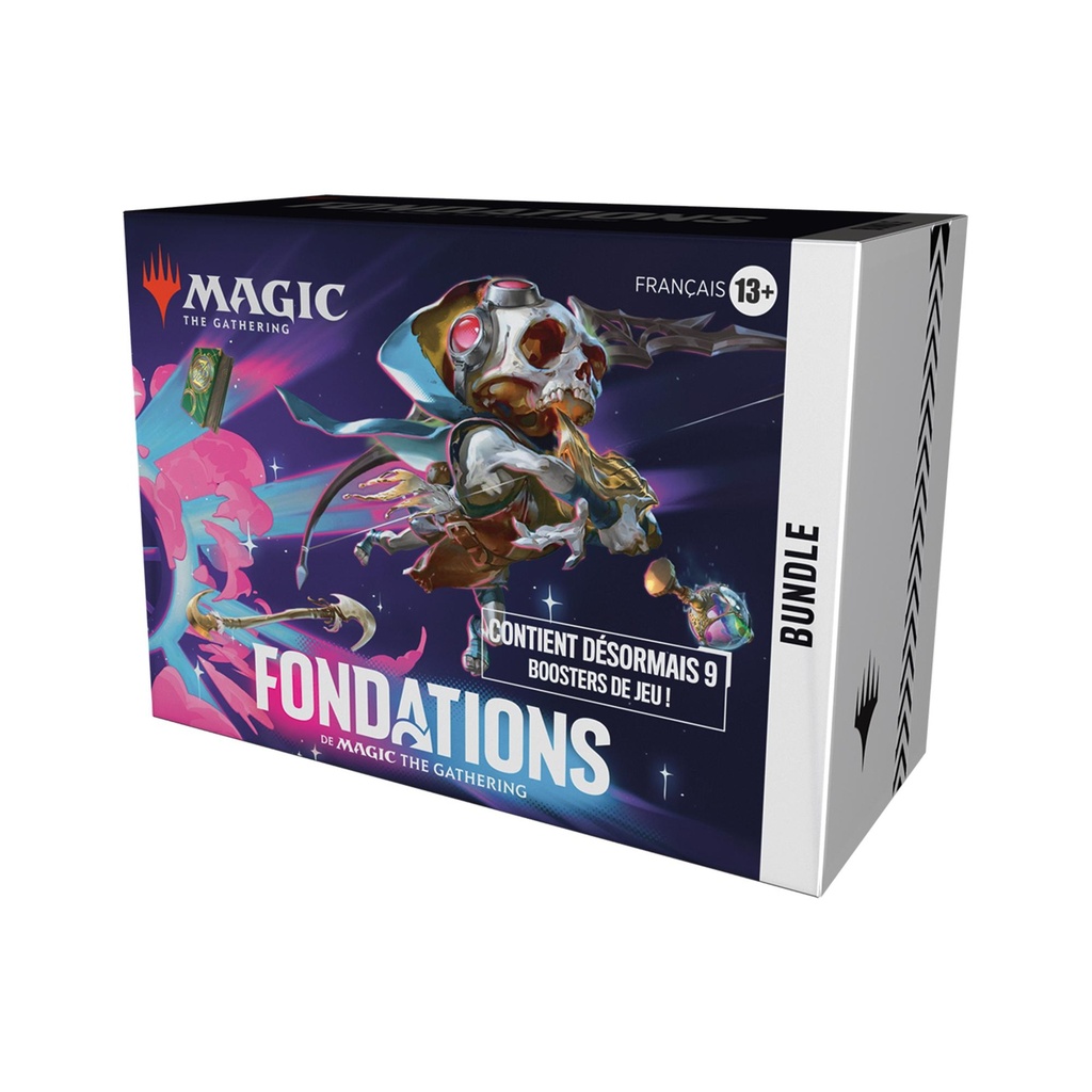 Magic: The Gathering - Bundle Fondations (9 boosters de Jeu, 30 cartes de terrain et accessoires) - FR 