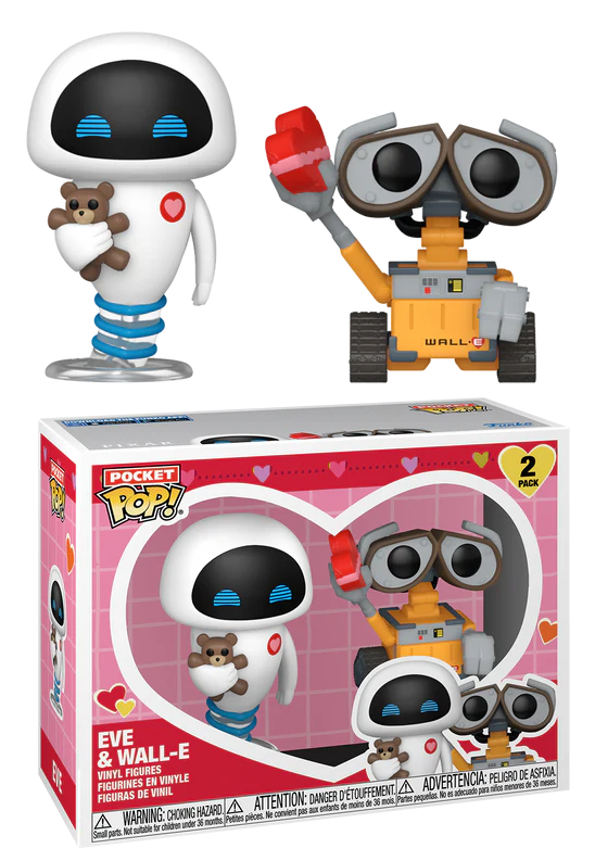 VALENTINES - Pocket Pop 2 Pack- Wall-E & Eve 