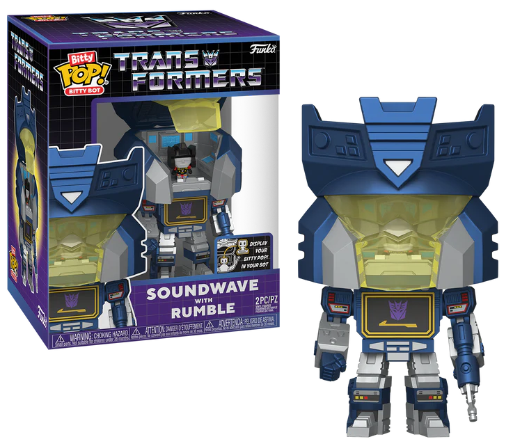 TRANSFORMERS - Bitty Bots - Soundwave avec Rumble 
