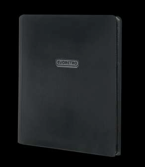 EVORETRO - Regular card binder with zipper 3x3 - Black 