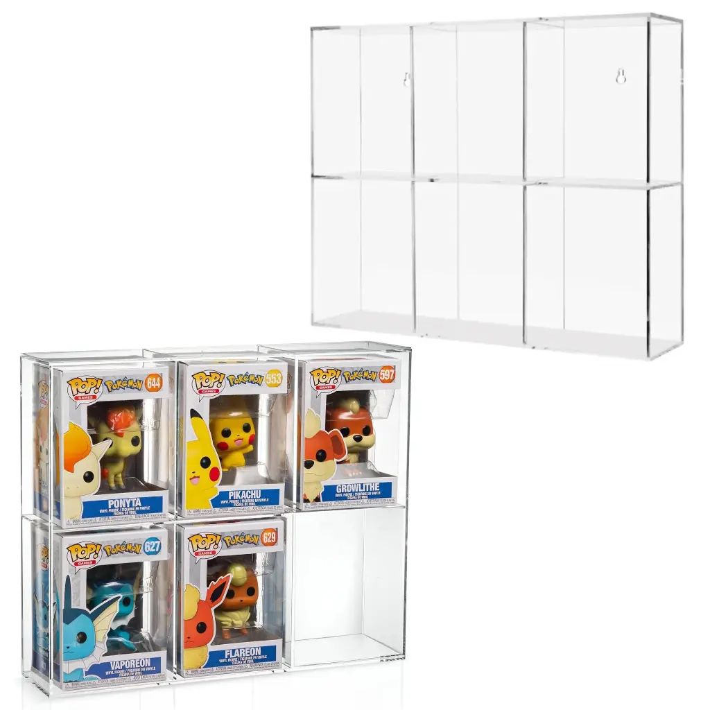 EVORETRO - 6 slots acrylic display case for Funko Pop 