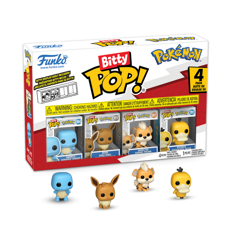 POKEMON - Bitty Pop 4 Pack 2.5cm - Carapuce 