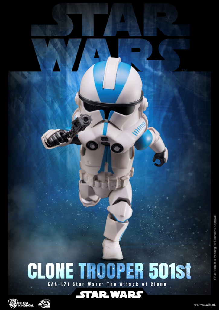 STAR WARS - Soldat Clone 501ème - Figurine Egg Attack Action 16.5cm 