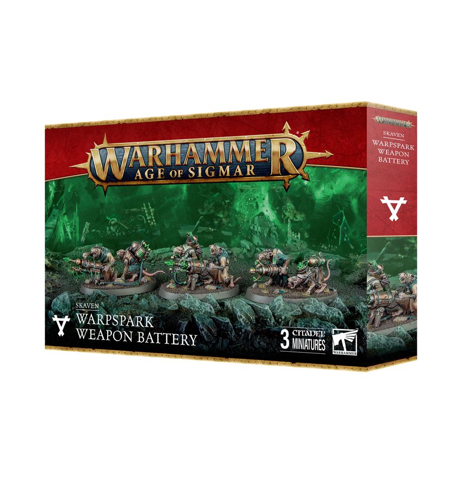 AOS - Chaos - Skaven - BATTERIE D'ARMES A MALETINCELLE 