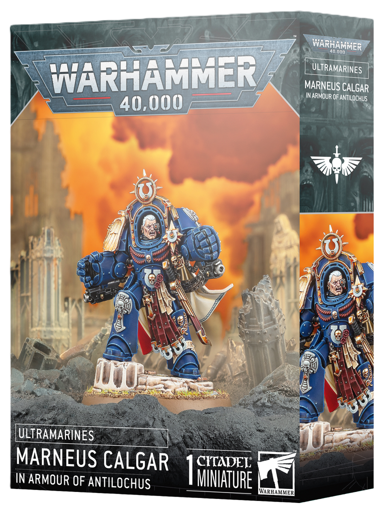 40K - Space Marines - Ultramarines - MARNEUS CALGAR EN ARMOUR D'ANTILOCHUS 