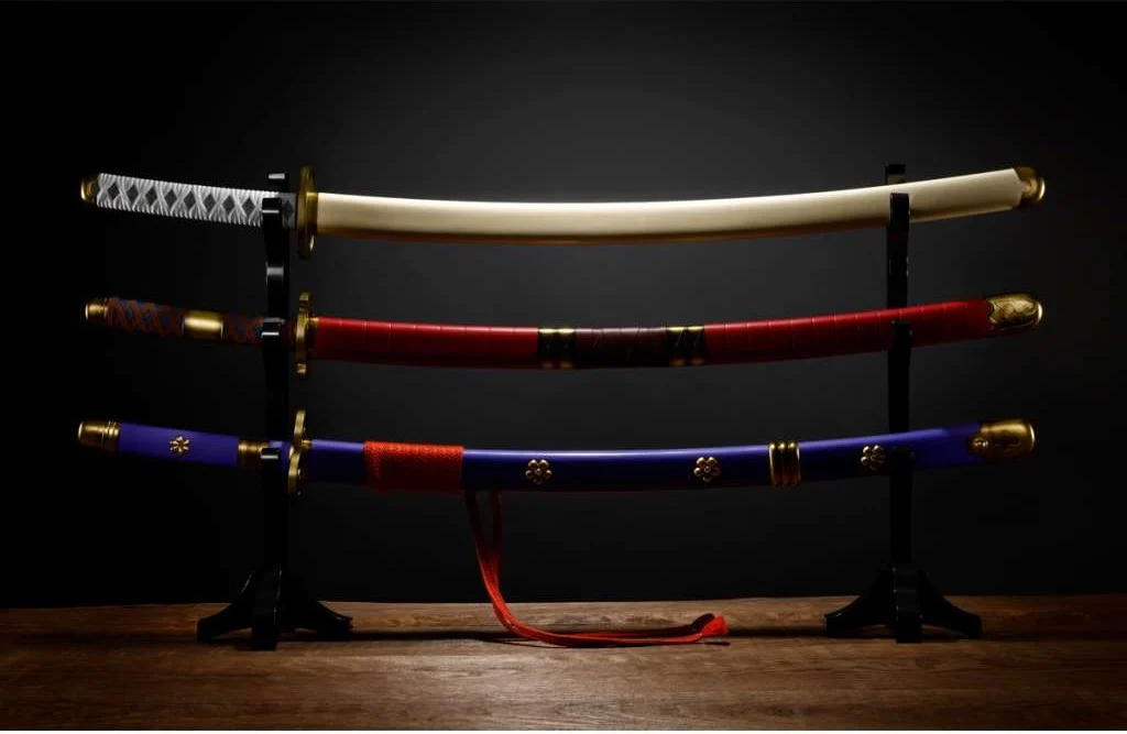 ONE PIECE - 3 épées de Roronoa Zoro - Réplique Proplica 95cm 