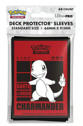 Ultra Pro - Pokémon JCC - Sachet de 65 protèges cartes standard - Salameche (63 x 89 mm)