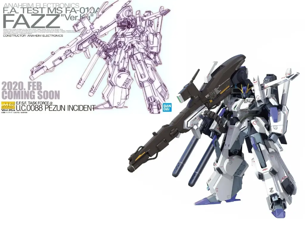 GUNDAM - MG 1/100 Fazz Ver.Ka FA-010 - Model Kit