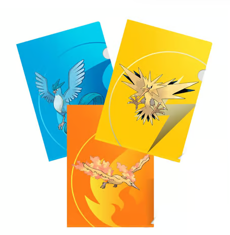 Ultra Pro - Pokémon JCC - Lot de 3 fardes de tournoi figurant Électhor, Sulfura et Artikodin - UK 