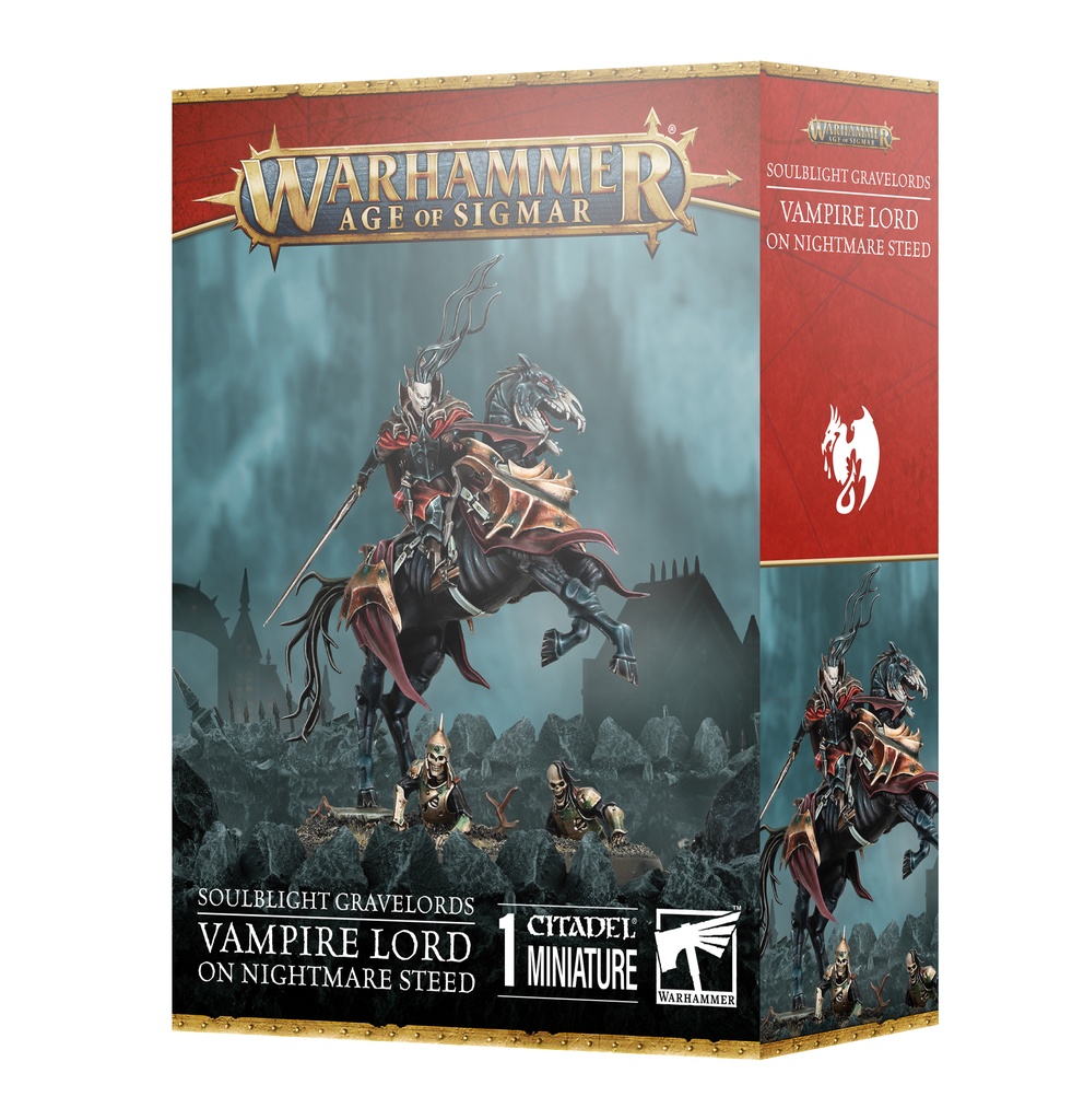 AOS - Death - Soulblight Gravelords - SEIGNEUR VAMPIRE SUR COURSIER/CAUCHEMAR 