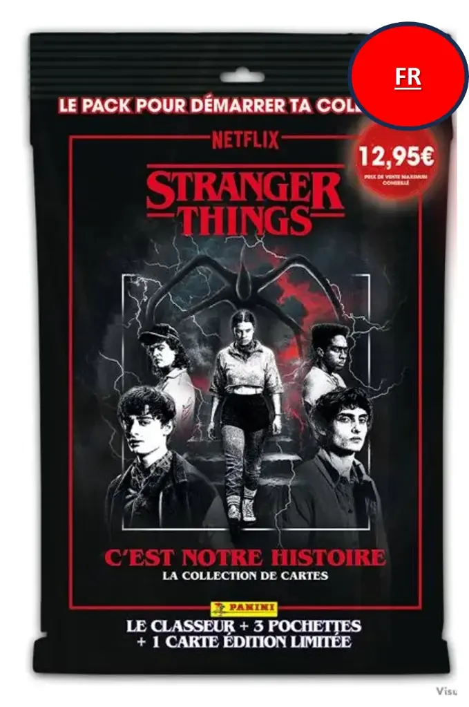 STRANGER THINGS - Panini Starter Pack (1 album +18 TC+ 1 Ed Lim.) - FR