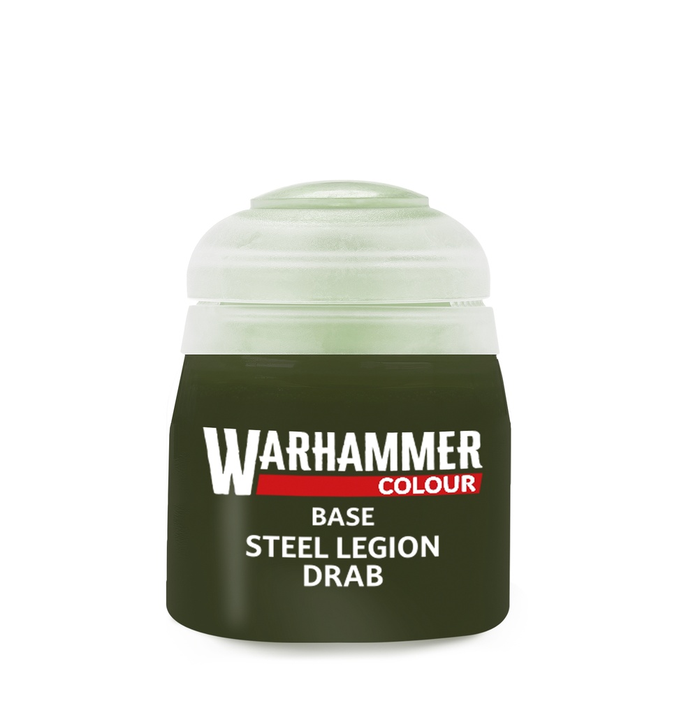 Paint - WH Colour - BASE: STEEL LEGION DRAB 12ML ROW X6 