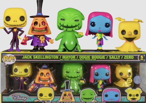 [POP5PACKTNBC] FUNKO POP 5 PACK BACKLIGHT JACK / MAYOR / OOGIE BOOGIE / SULLY / ZERO SE