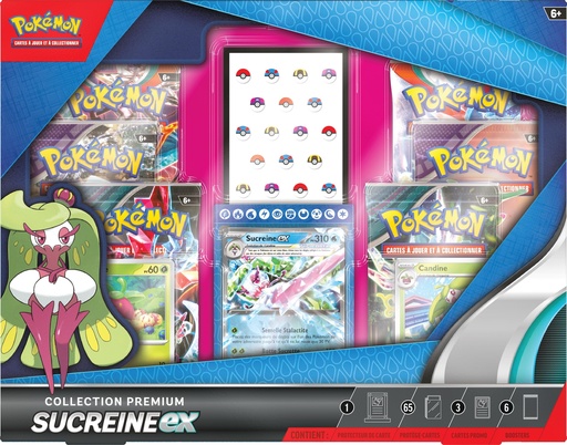 [PokeJccSucreineEX]  Pokémon JCC - Coffret Premium Sucréine-ex (6 boosters)