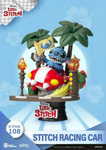 [StitchRacingDStage] LILO & STITCH - Stitch Racing Car - Diorama D-Stage 14.6cm