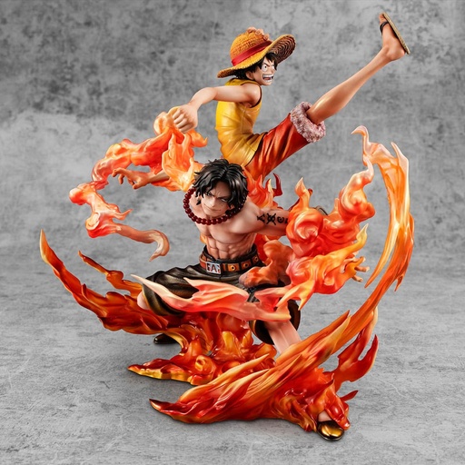 [LuffyAcePOP] ONE PIECE - Luffy & Ace "Bond between brothers" -Statuette P.O.P. 25cm 