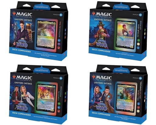 [MagicDeckDRWho] Magic: The Gathering - Assortiment de Decks Commander Doctor Who (4 Deck Commander) - FR 
