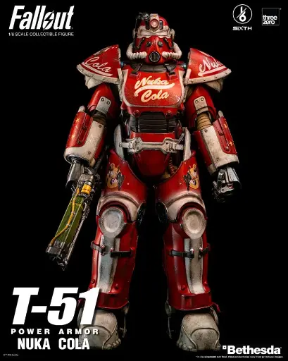 [T51NUKACOLA] FALLOUT - T-51 Armure Assistée "Nuka Cola" - Figurine 1/6 37cm 