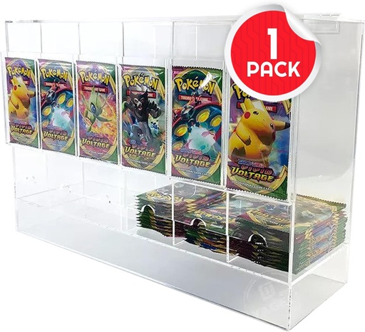 [EVO-2804] EVORETRO - PREMIUM 6-Slot Acrylic Card Pack Dispenser 