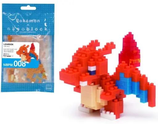 [NanoblockDracaufeu] POKEMON - Dracaufeu - Figurine Nanoblock 10cm 