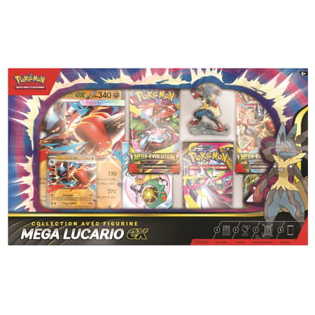 [PokeJCCCoffretMLucario] POKEMON - Coffret Premium figurine Pokémon Méga-Lucario - FR 