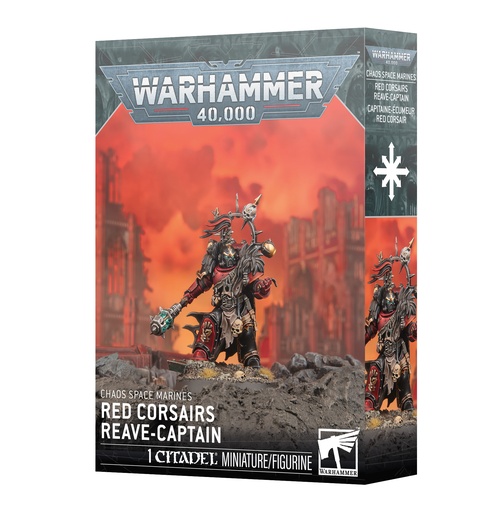 [43-111] 40K -  Chaos Space Marines - CAPITAINE-ÉCUMEUR RED CORSAIR 