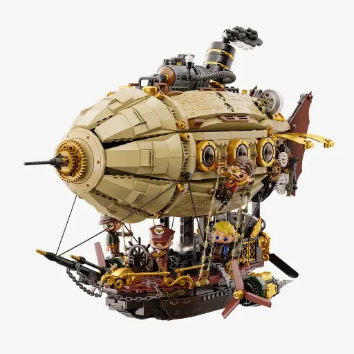 [PantasySteampunkairship] PANTASY - Dirigeable Steampunk - Bloc de Construction 2858 pcs