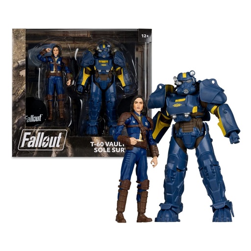 [T60-Sole] FALLOUT 4 - T-60 Vault tec & Sole Survivor - Pack 2 Figurine 18cm 