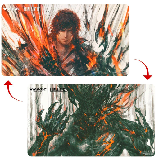[38759] Ultra Pro - Magic the Gathering - Tapis de Jeu - Final Fantasy - DOUBLE FACE Playmat - Clive, Émissaire d'Ifrit / Ifrit, Primordial du feu 